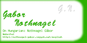 gabor nothnagel business card